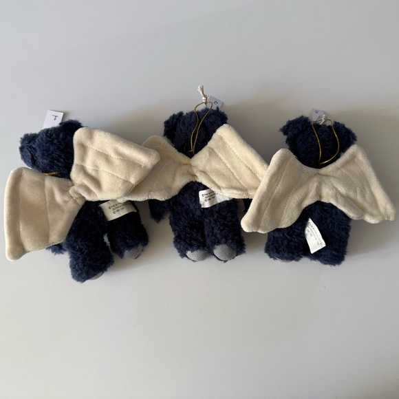 Boyds Bears ~ Set of Three Dietrich Plush Blue Bear Angel Ornaments - Picture 3 of 12